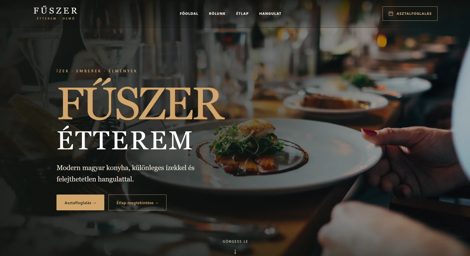 FŰSZER vendégoldal – 1. képernyőkép